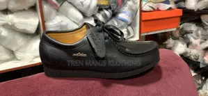 Wallabees Black Leather Shoe