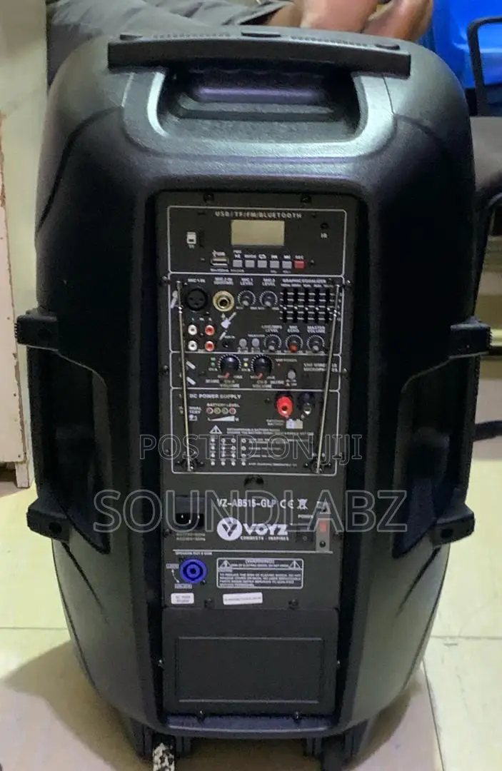 Voyz 15" Powered 750w Pa Speaker With Bluetooth, Stand Mic