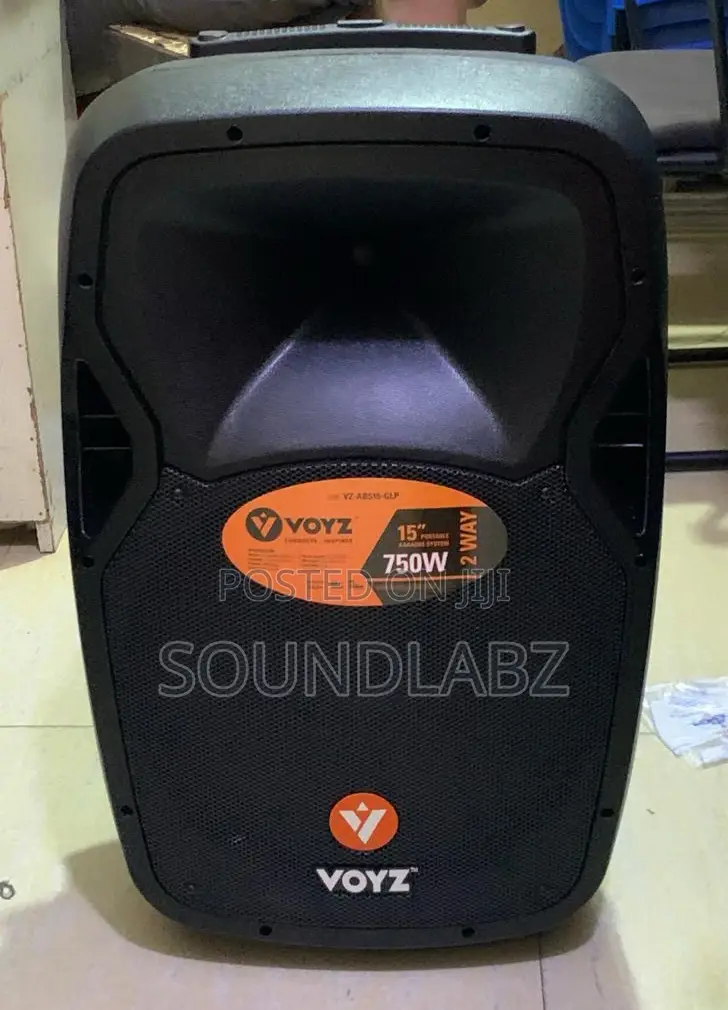 Voyz 15" Powered 750w Pa Speaker With Bluetooth, Stand Mic