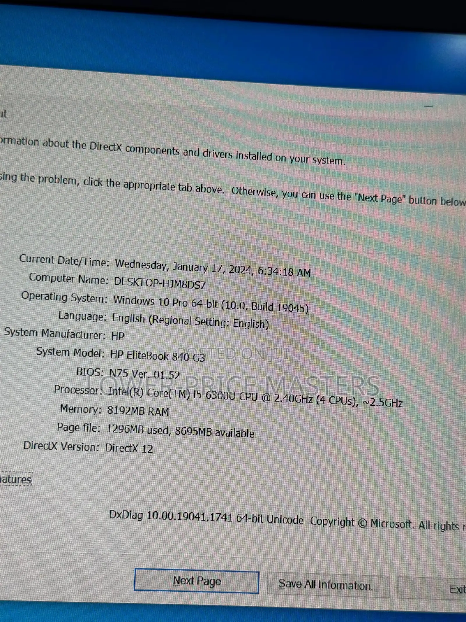 New Laptop HP EliteBook 840 G3 8GB Intel Core I5 SSD 256GB