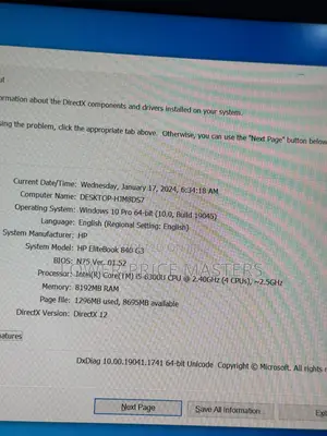 New Laptop HP EliteBook 840 G3 8GB Intel Core I5 SSD 256GB