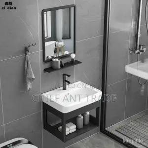 Cabinet Wash Hand Basin + Mirror. 4336
