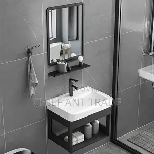 Cabinet Wash Hand Basin + Mirror. 4336