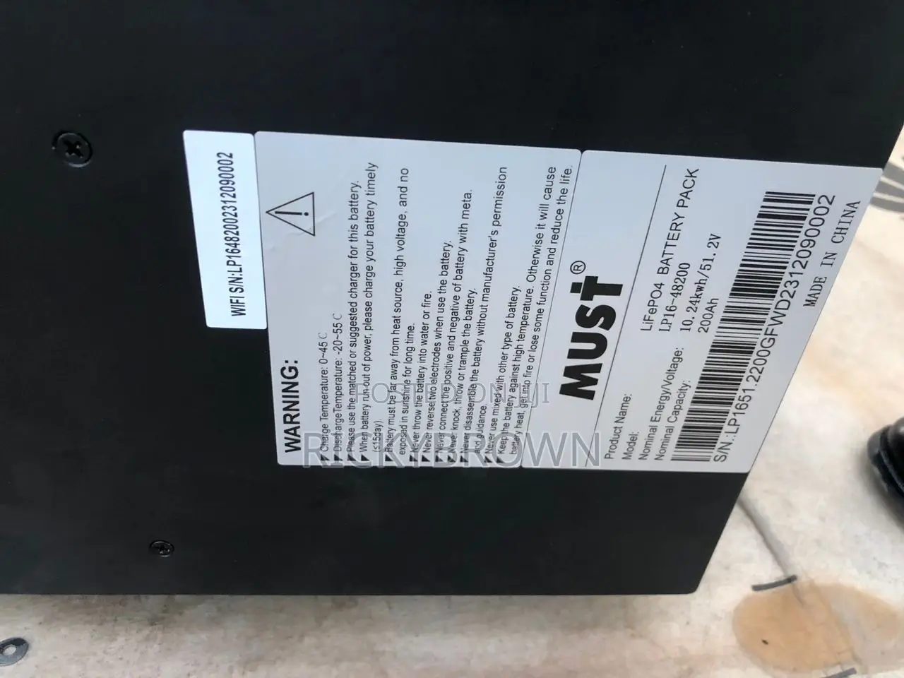48V 200ah Must Lithium Ion Batteries