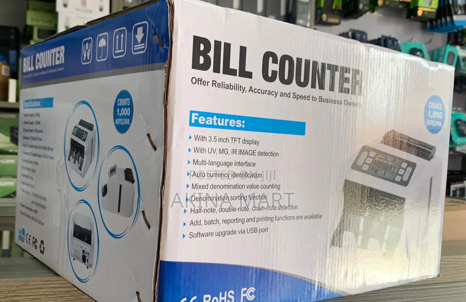 Mix Value Counting Machine Bill Counter