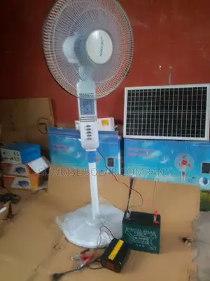 Powerful Solar Rechargeable Fan With External Battery