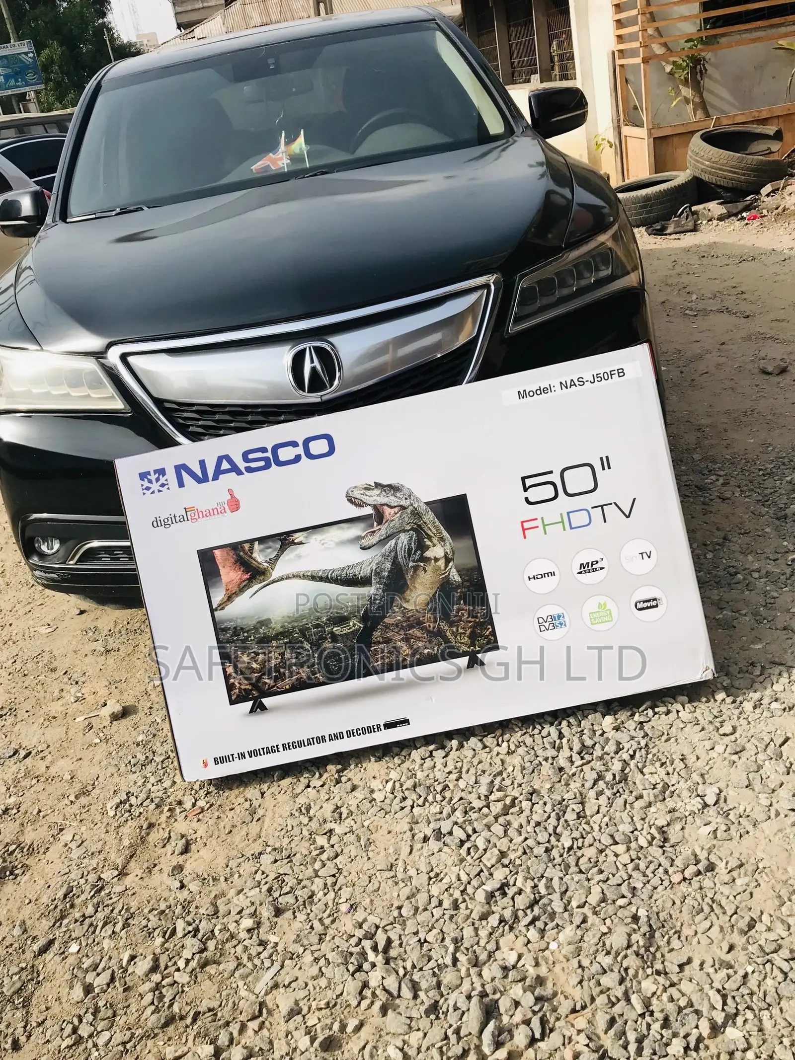 50 Inches Glossy Black Led Electric Full HD Nasco Tv