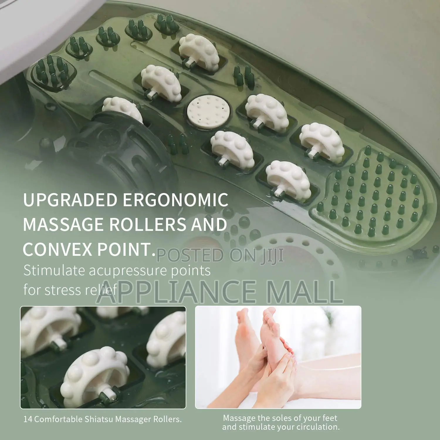 Foot Spa Massager With Heat, Bubble, Fatigue Relief