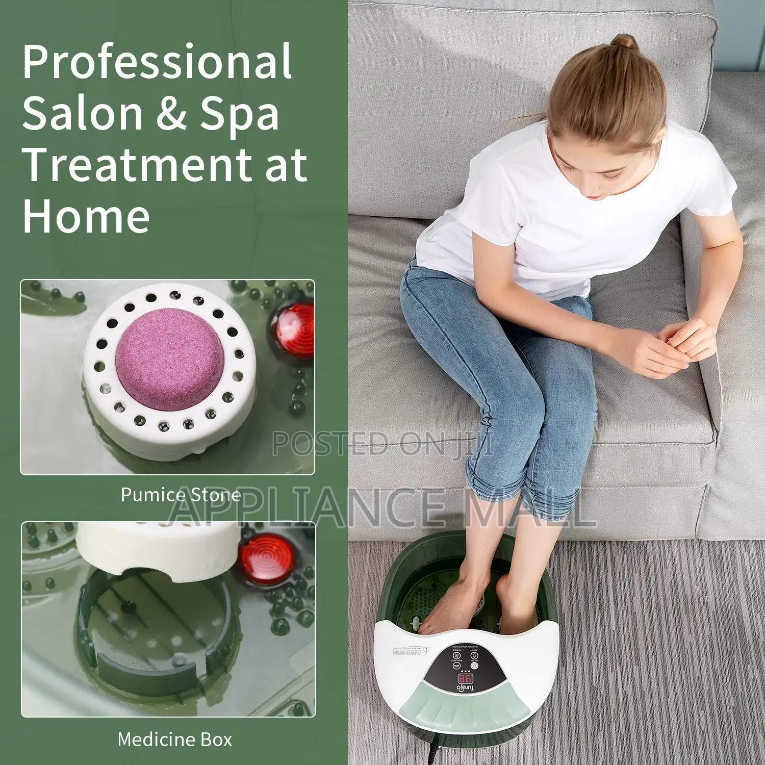 Foot Spa Massager With Heat, Bubble, Fatigue Relief