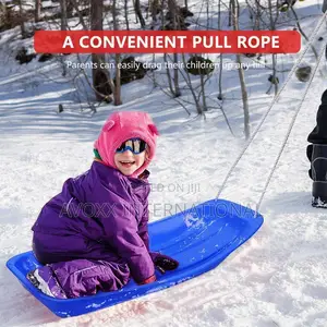 Saucer Sled , Plastic Snow Sled For Kids Adults - 4 Pieces