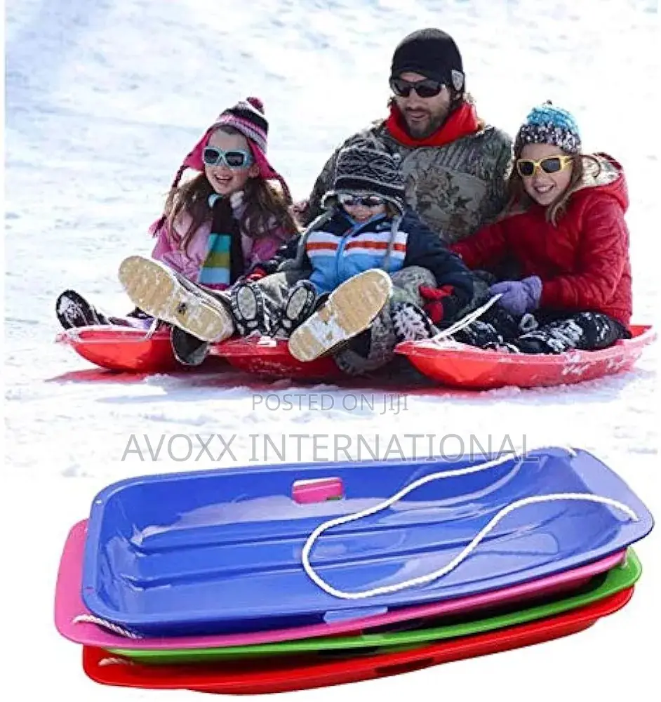 Saucer Sled , Plastic Snow Sled For Kids Adults - 4 Pieces