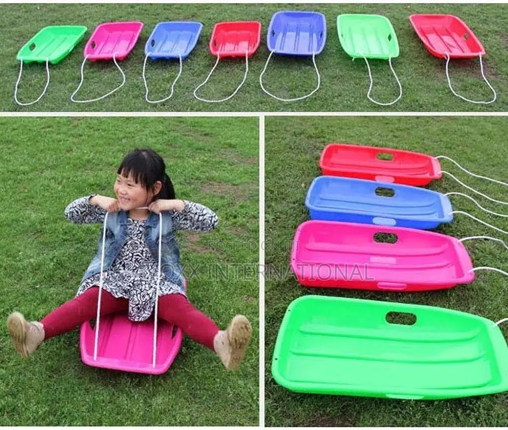Saucer Sled , Plastic Snow Sled For Kids Adults - 4 Pieces