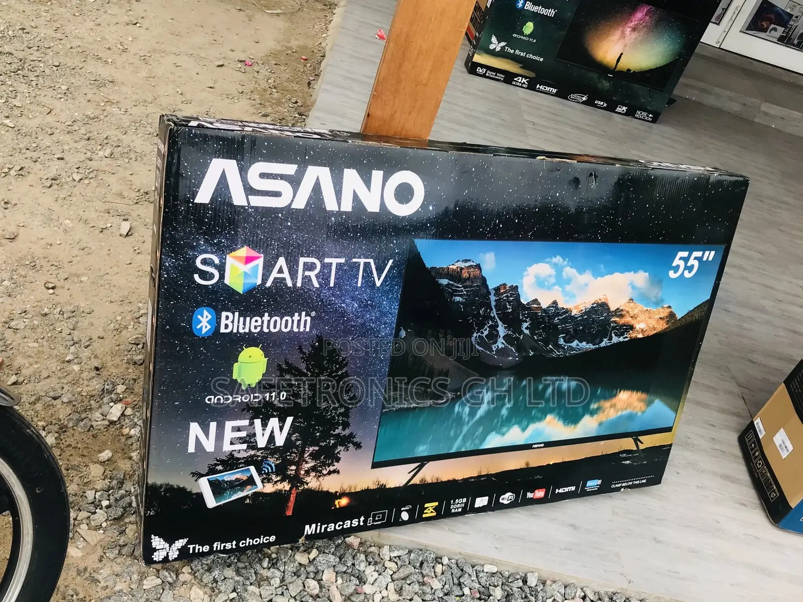 Glossy Asano 55 Inches Smart Led UHD Electric Tv