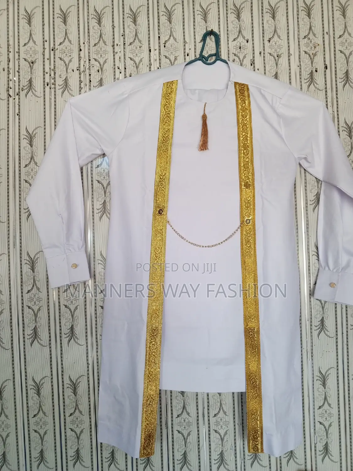 White and Gold Kaftan