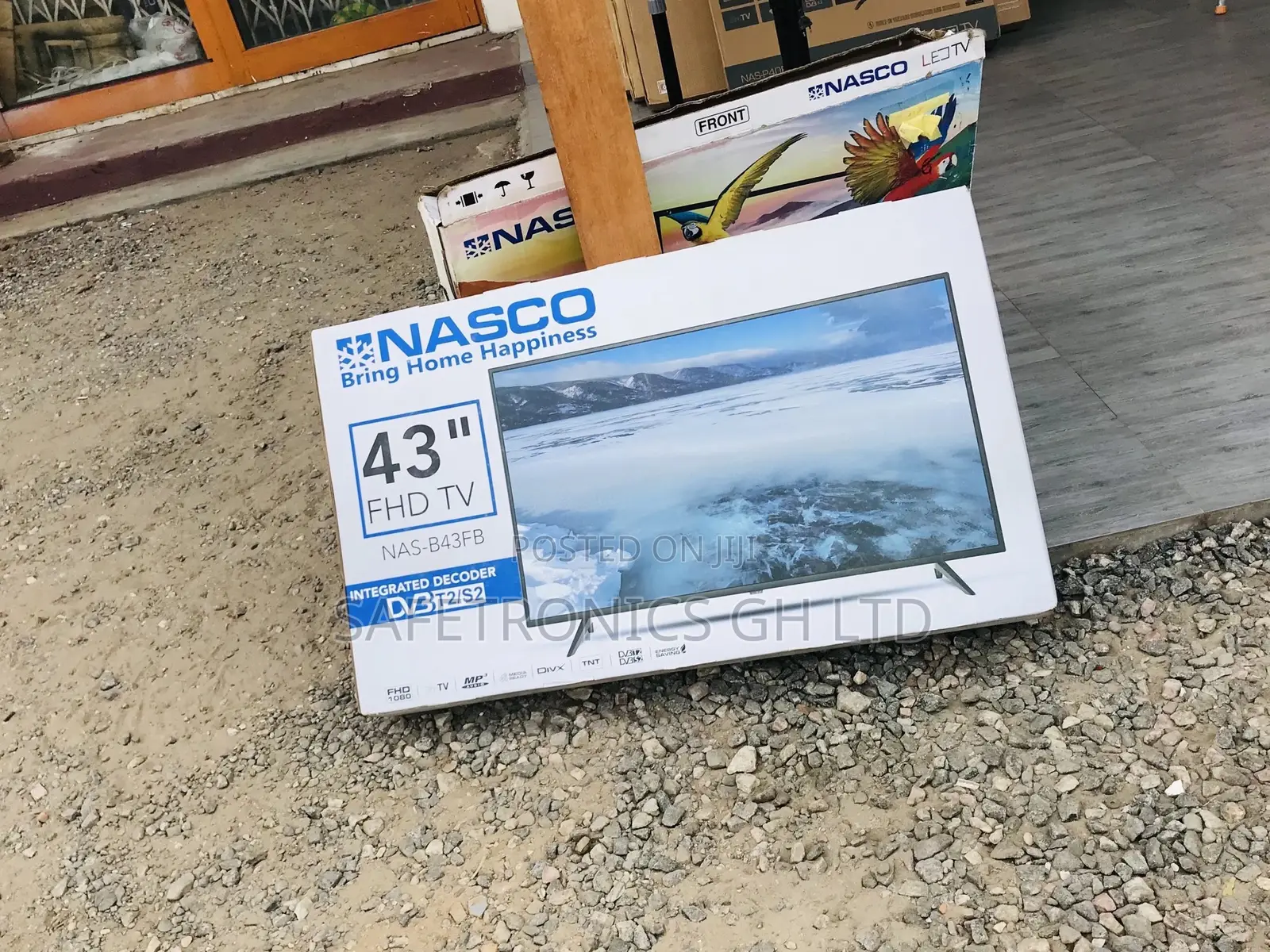 Digital Black Glossy Led 43 Inches Nasco Electric Tv