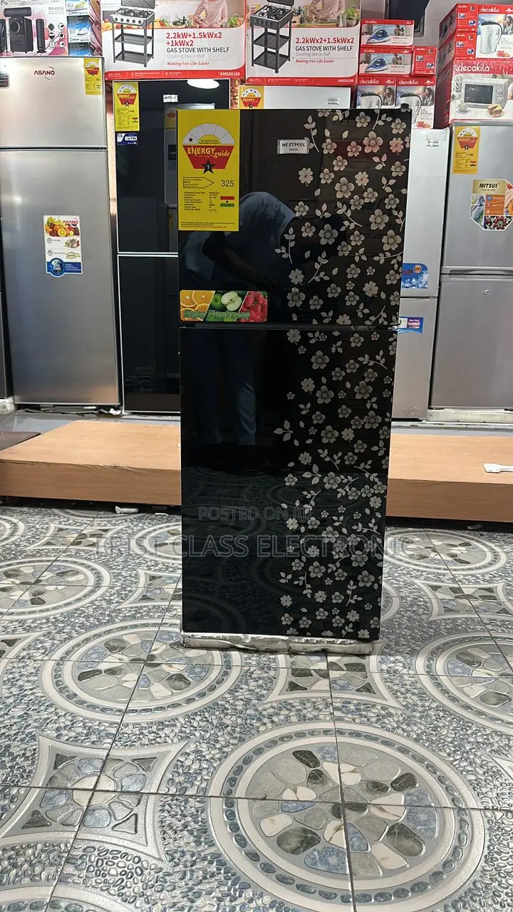 Pearl Fridge 2 Door Fridge Floral Mirror