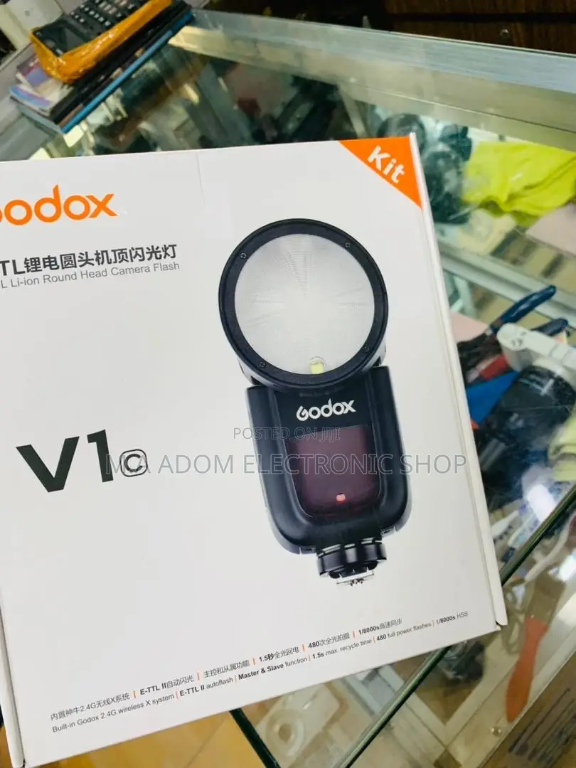 Authentic Godox V1 Round Head Camera Flash for Canon.