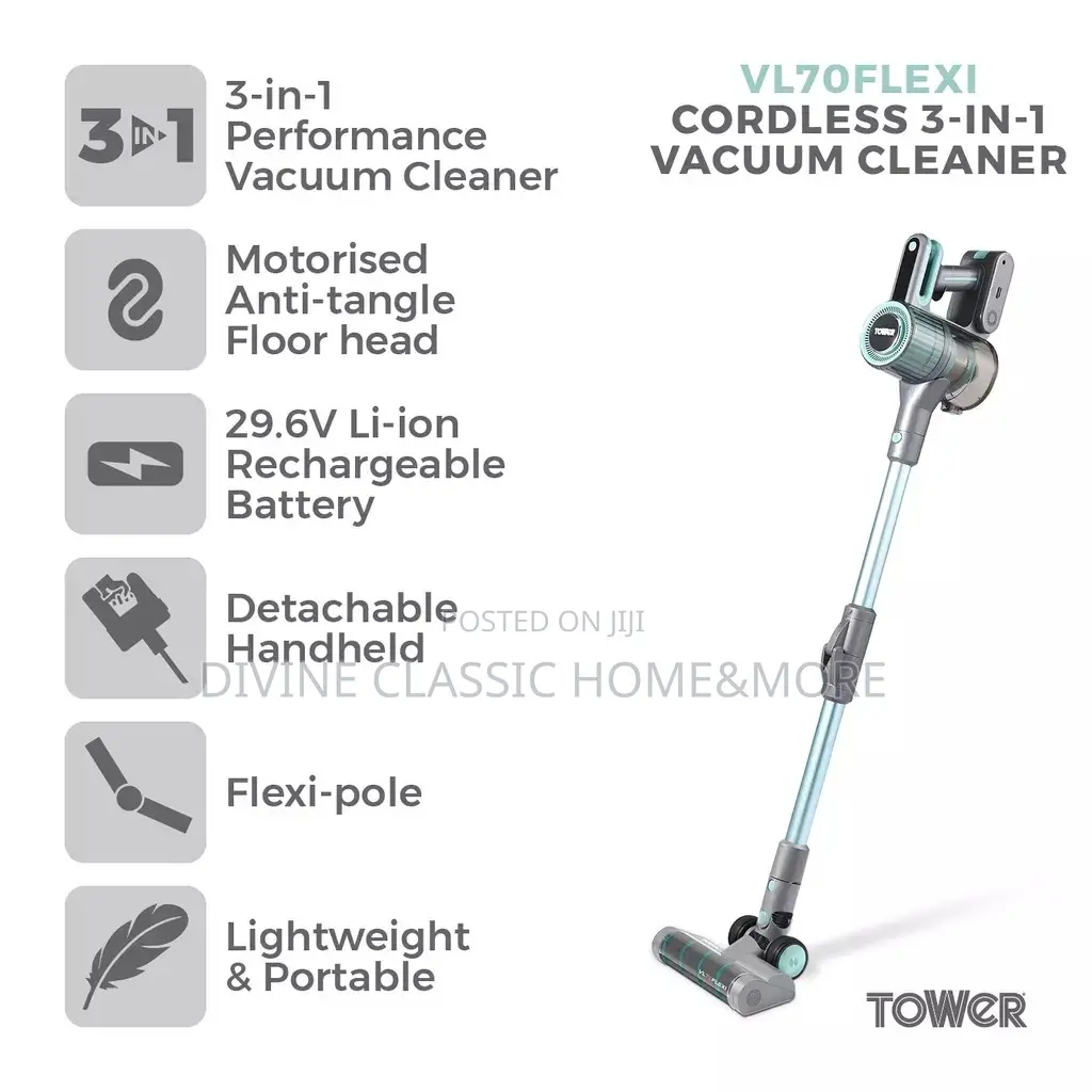 3in1 Tower Cordless Vacuum Cleaner