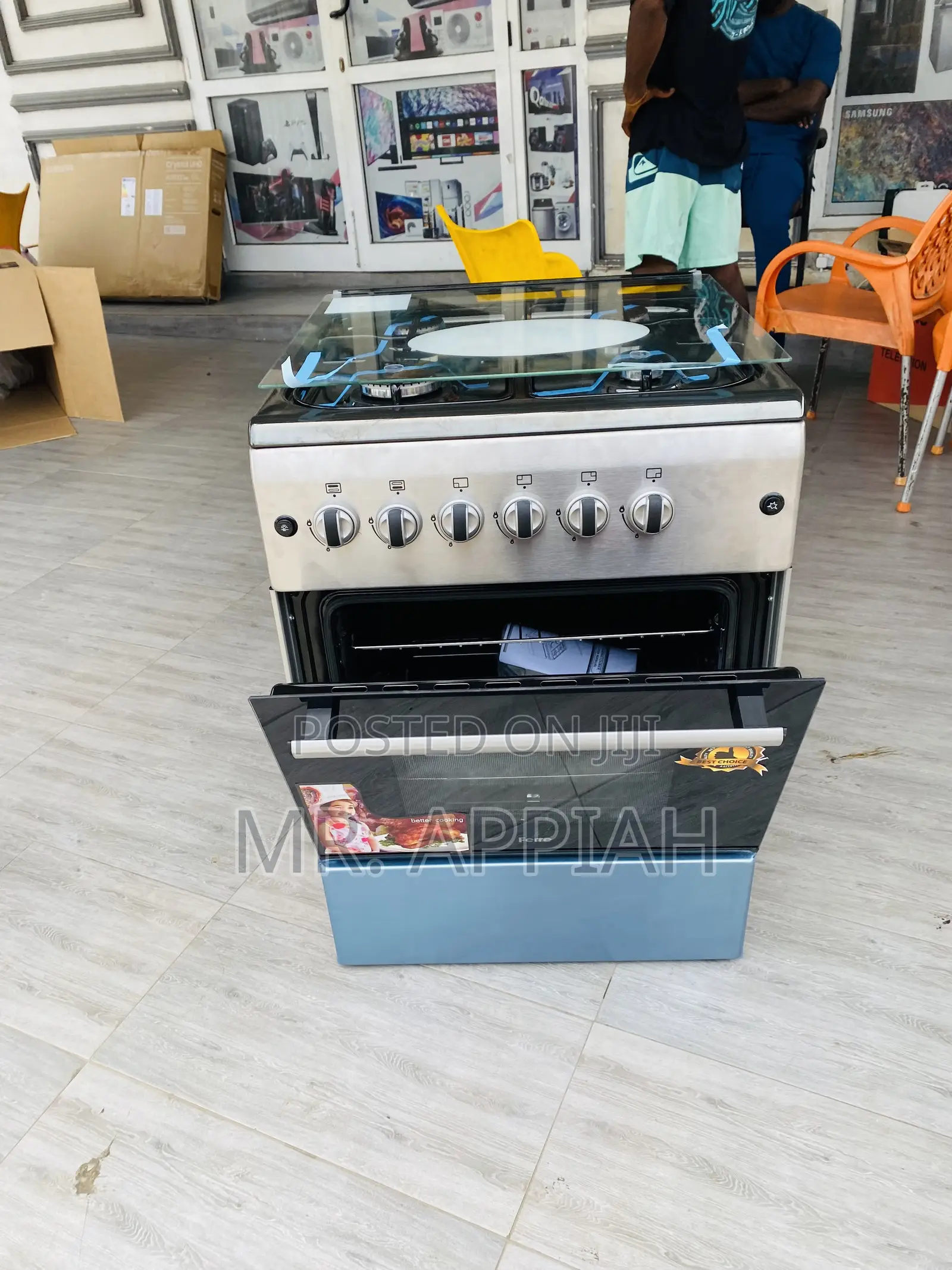 Authentic Ferre 60x60(New Light)4 Gas Cooker With Oven.