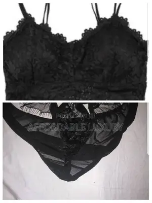 2 Piece Designer Embroidered Soft Lace Bra and Panty Set