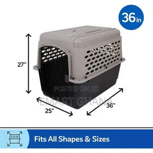 Dog Crate, Plastic Travel Pet Carrier for Pets 50-70 Lb