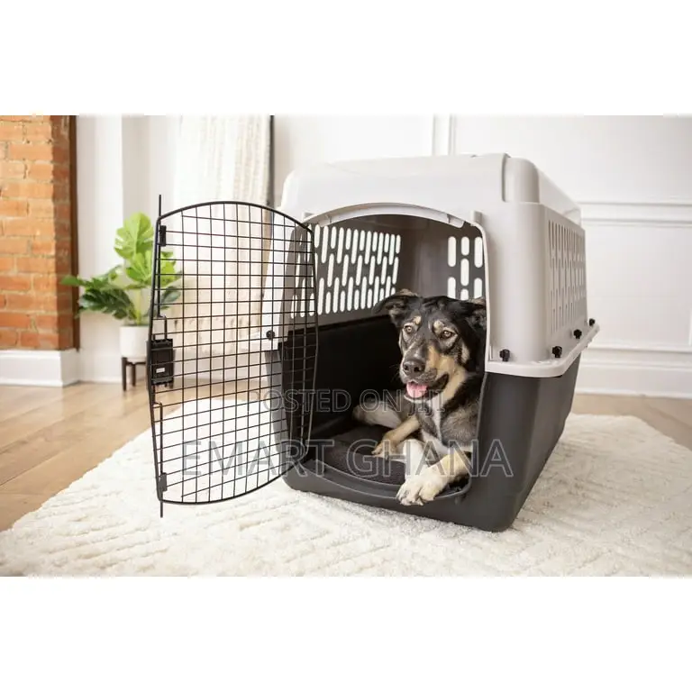 Dog Crate, Plastic Travel Pet Carrier for Pets 50-70 Lb