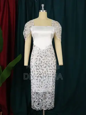 Elegant Ladies White Dinner Wear