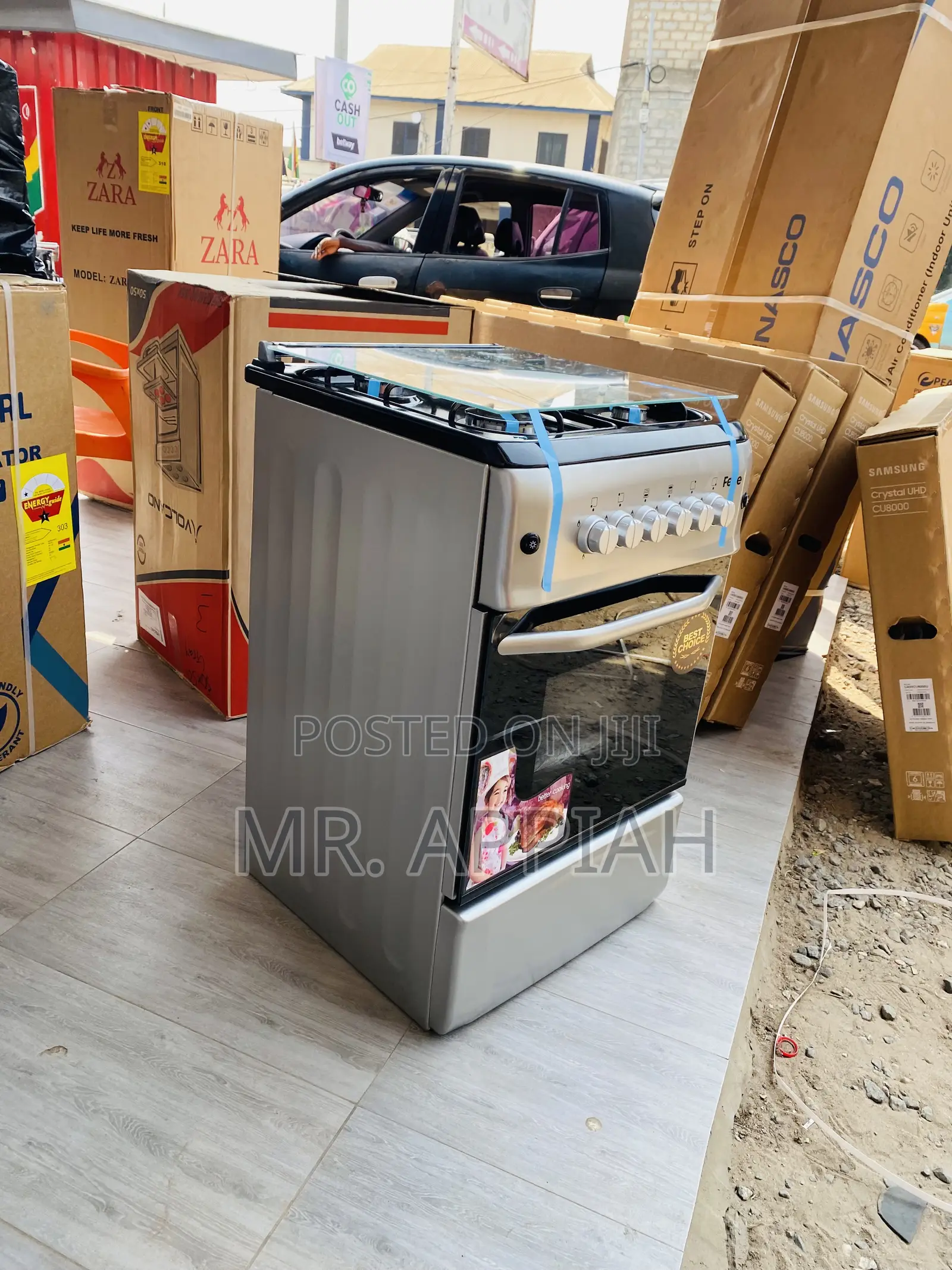 50x55 Ferre(Gray)4 Gas Burner With Oven and Grill.