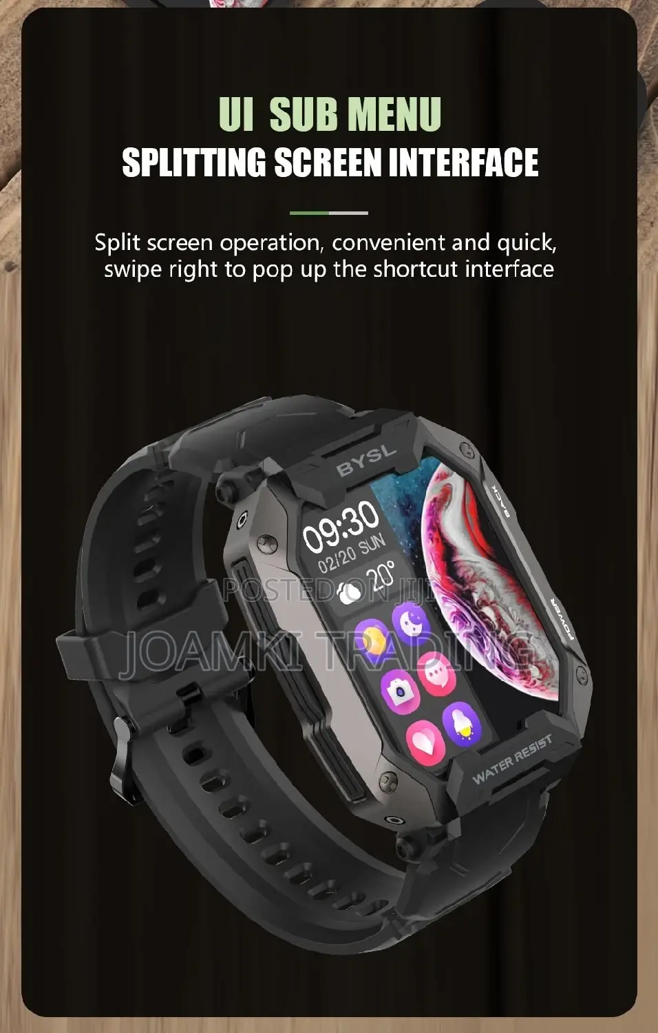 1.69" Hd Smart Watch Blutooth Call Military Grade Waterproof
