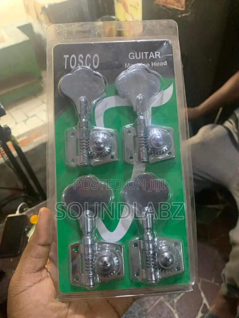 4 Tosco Chrome Bass Tuners Tuning Pegs Clover Genuine