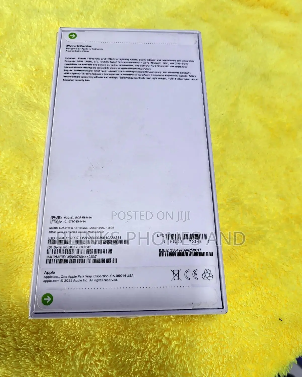 New Apple iPhone 14 Pro Max 128 GB Purple