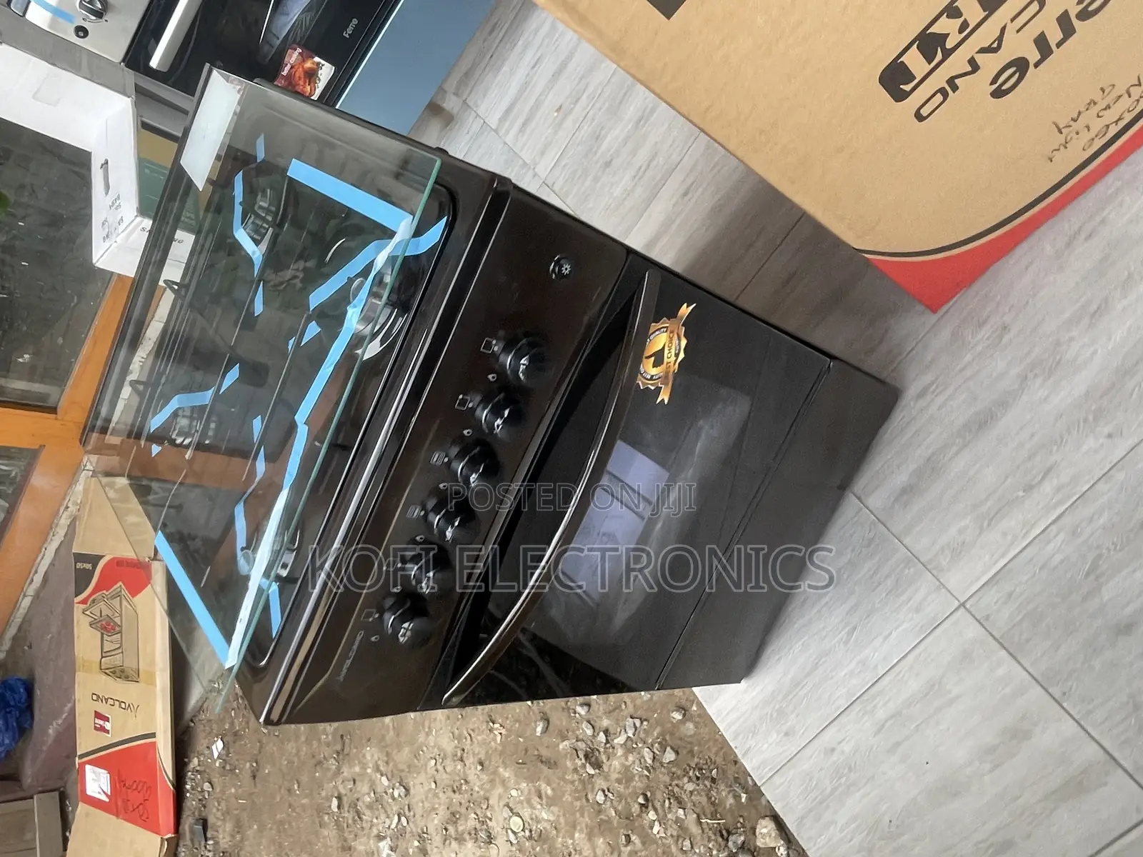 Brown Stylish Volcano Gas Oven 4 Burner (50x50)