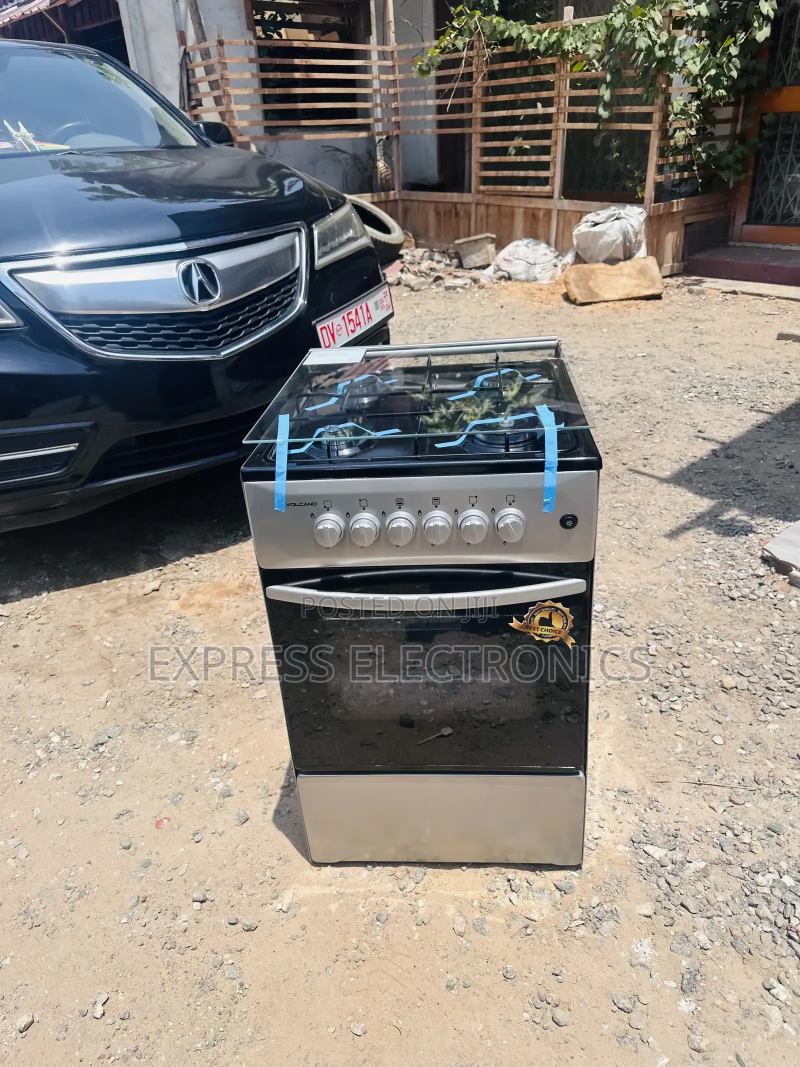 High Quality Sliver Sleek 4burner Gas Cooker Oven Grill