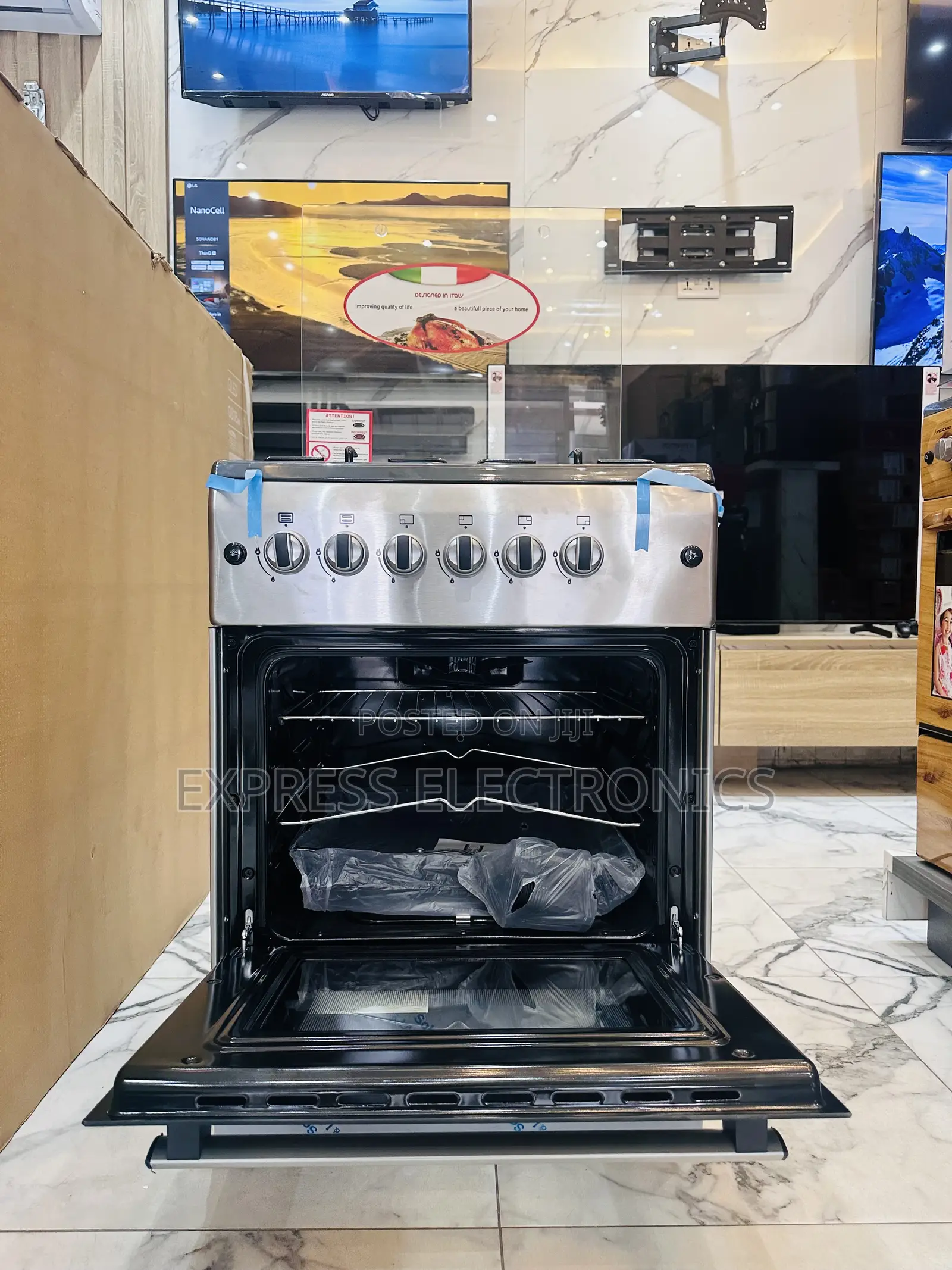 Neatly Sealed New Line Ferre Sliver Gas Cooker 4burner