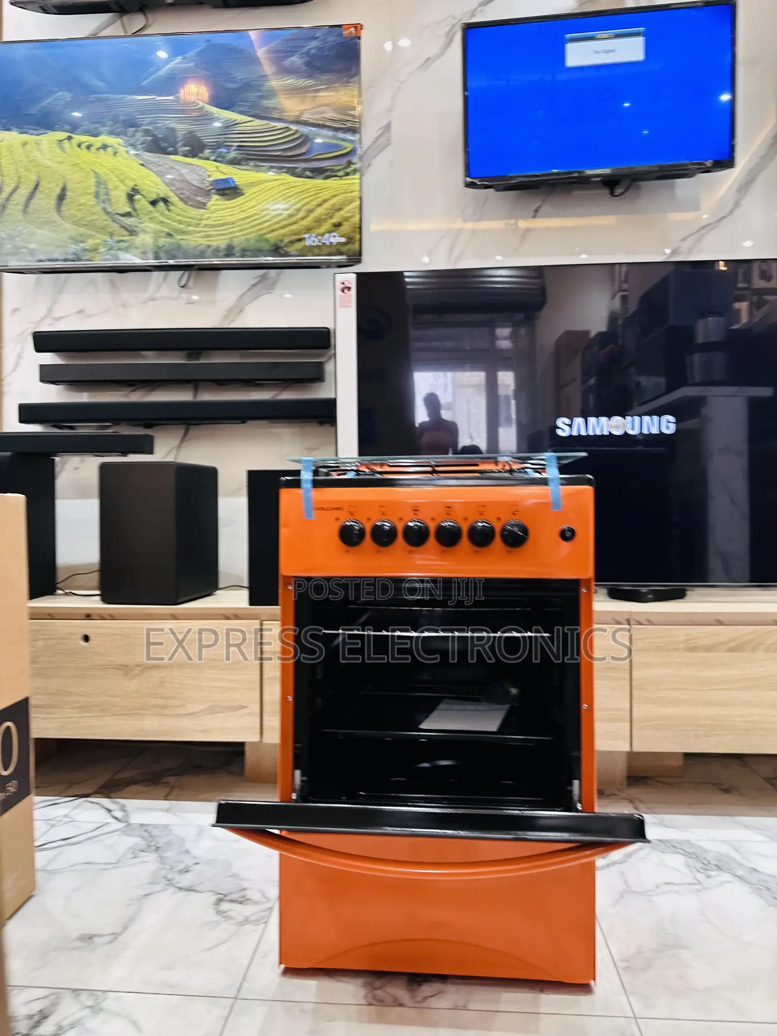 Grab a Deal on Volcano Grill Oven 4burner 50/50 Orange