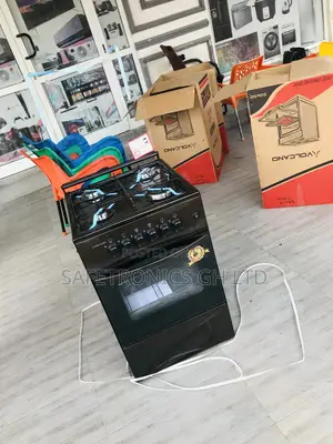 Brown 4 Gas Cooker Oven With Grill Volcano Glass Lid 50x50