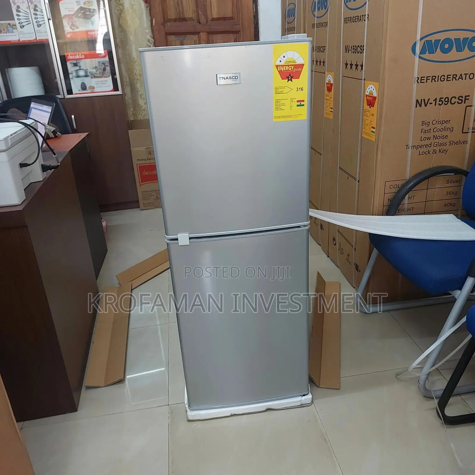 Nasco Nasd2-14fl 116l Doubledoor Bottom Freezer Refrigerator