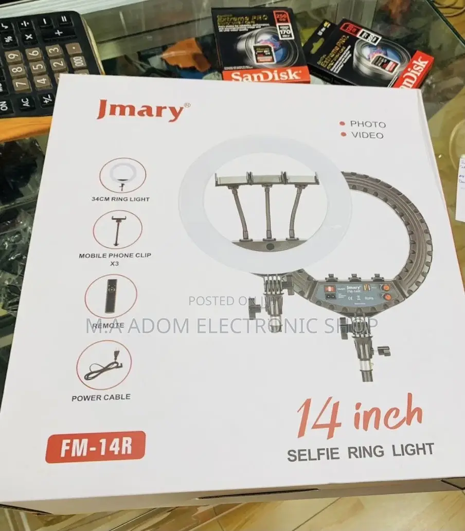 Sealed in Box Jmary 14 Inch Photo and Video Selfie Ringlight