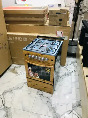 Light Wooden Oven With Grill 50x50 Glass Lid 4 Gas Cooker