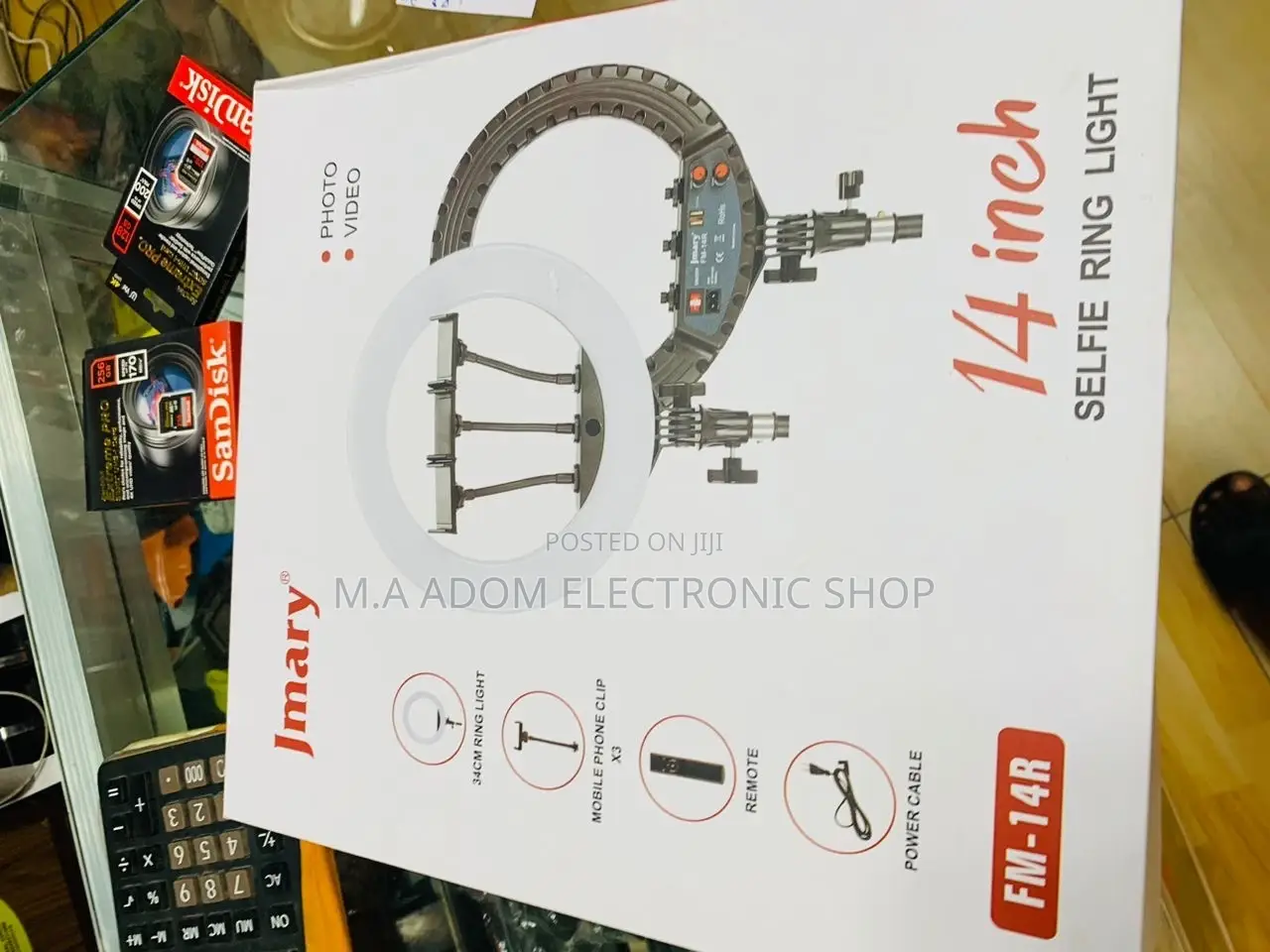 Unique Design Jmary 14” Photo and Video Selfie Ringlight.