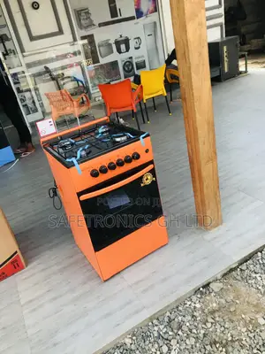 50x50 Oven With Grill Volcano Orange 4 Gas Cooker
