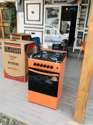 4 Burner Gas Orange 50x50 Glass Lid Oven With Grill