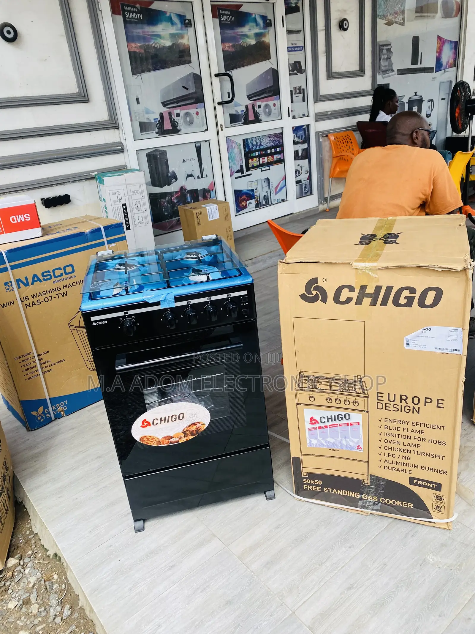 Durable and Affordable Chigo 50x50 4 Gas Cooker.