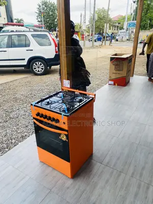 Sleek Design Volcano 50x50 4 Gas Burner With Oven(Orange).