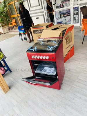 Brand New Volcano 50x50 4 Gas Burner With Oven(Red).