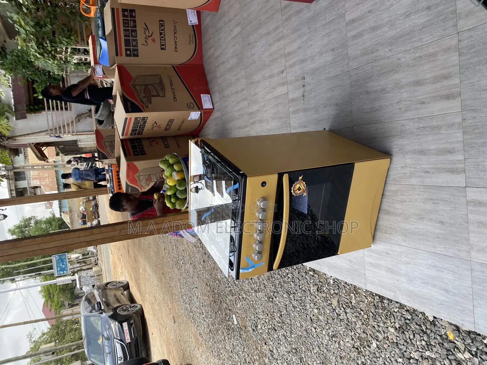 Brand New Volcano 50x50 4 Gas Burner + Oven(Gold).