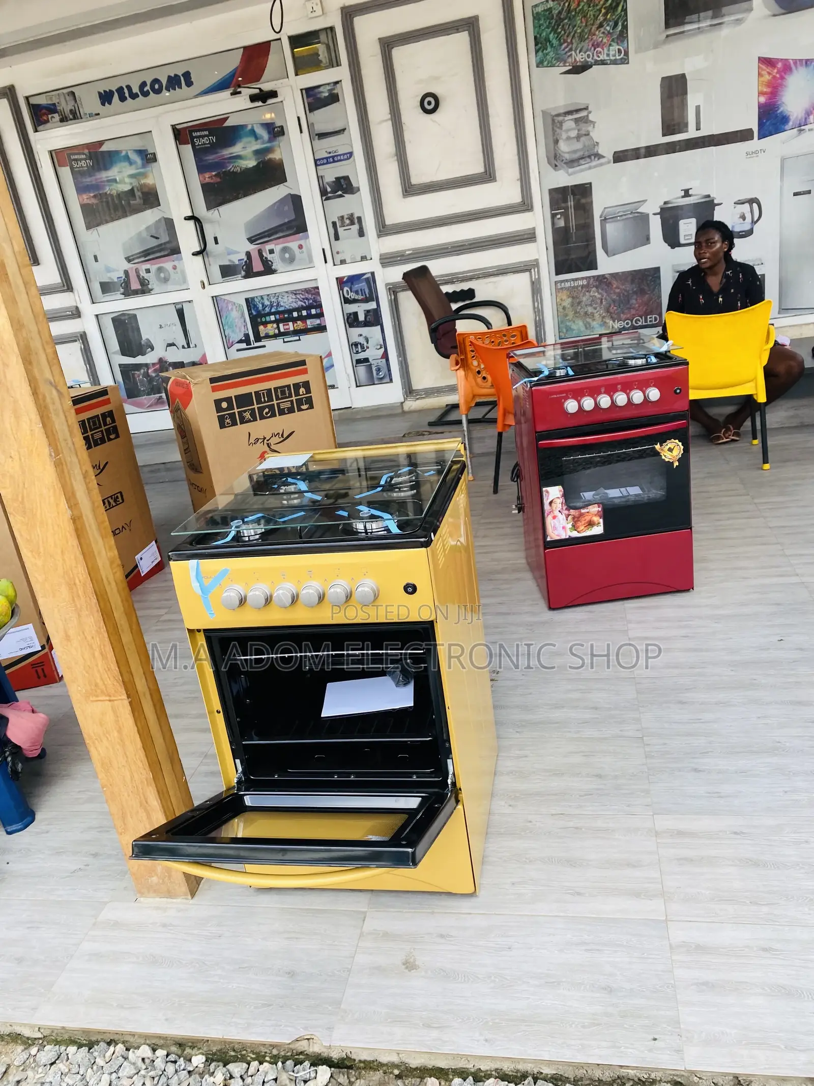 Shop Original Volcano 50x50 4 Gas Burner + Oven(Yellow).