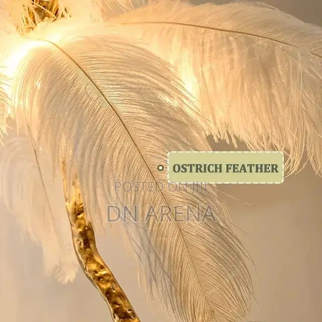 Luxury Elegant Ostrich Feathers Floor Lamp