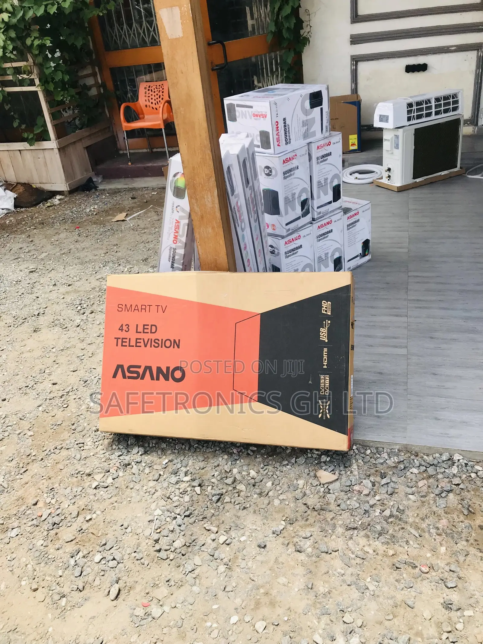 Reliable Glossy Black Asano 43 Inches Smart Led Tv