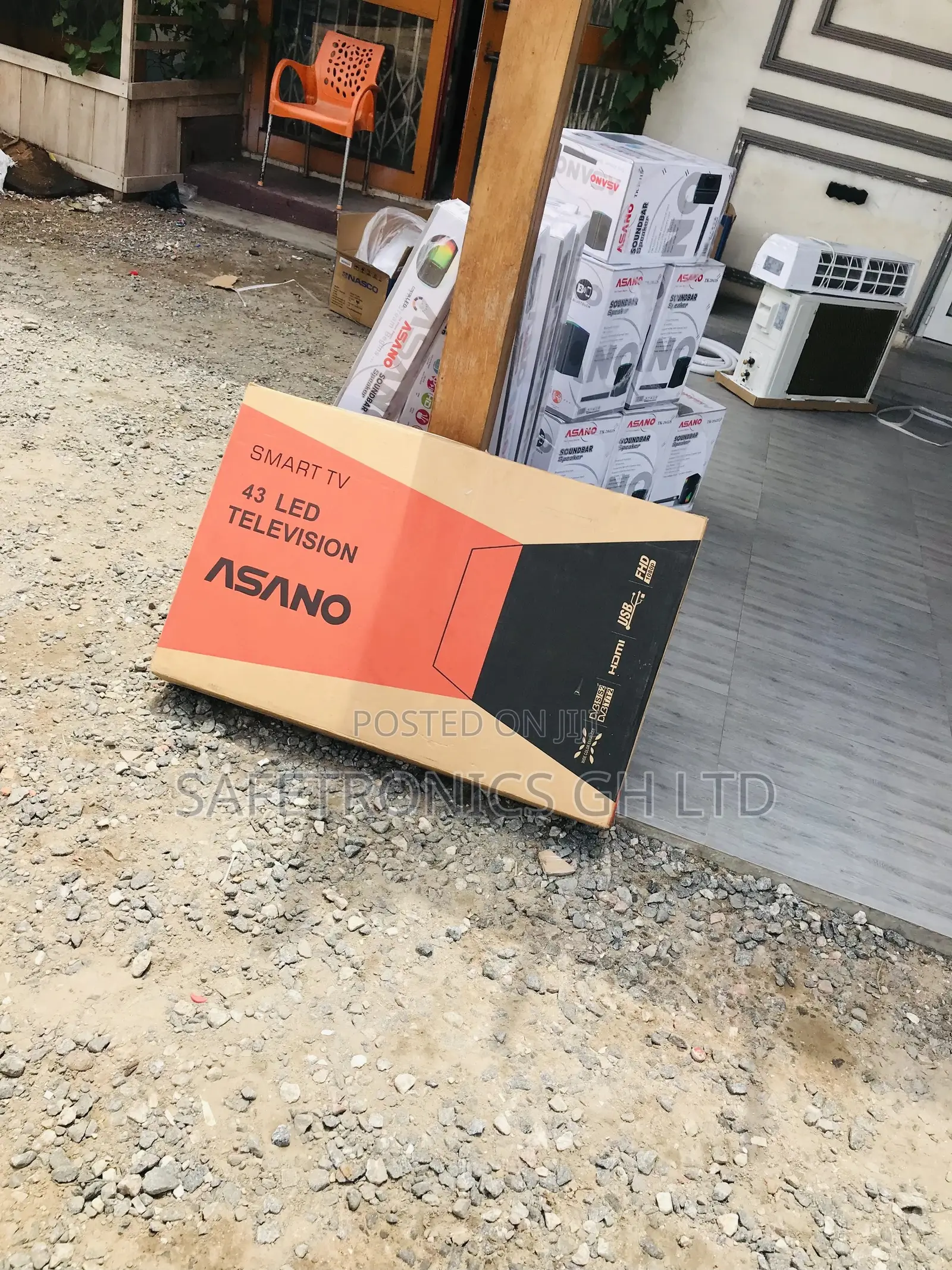 Led Black Asano 43 Inches Glossy Smart Tv